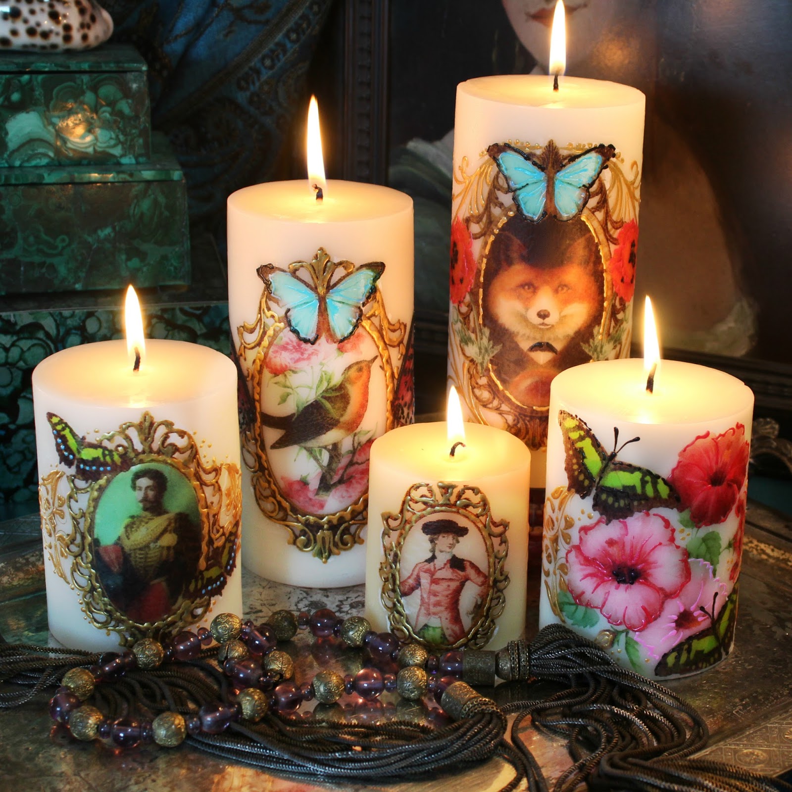 Embellished Candles with Marabu - Mark Montano